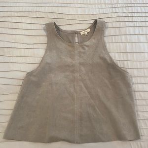 Aritzia Wilfred Gray Suede Top